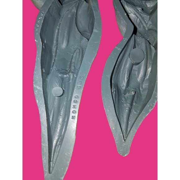 Lot Of 2 Homco Vintage Resin Wall Bows With Hangers - Gray Pink - 7x5 Inches - Picture 5 of 6